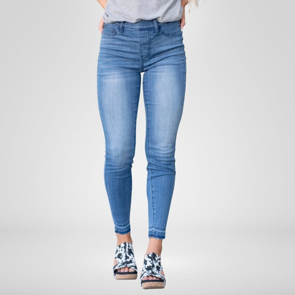 Judy Blue High Rise Pull On Released Hem Skinny Jeans Size 1/25